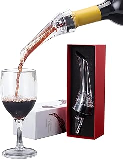 XIACIBDUS Wine Aerator Pourer, Red Wine Air Aerator, Bottle Pouring Spout Decanter Diffuser Dispenser, Enhanced Bouquet for Improved Flavor, Wine Accessories Gift for Wine Lovers