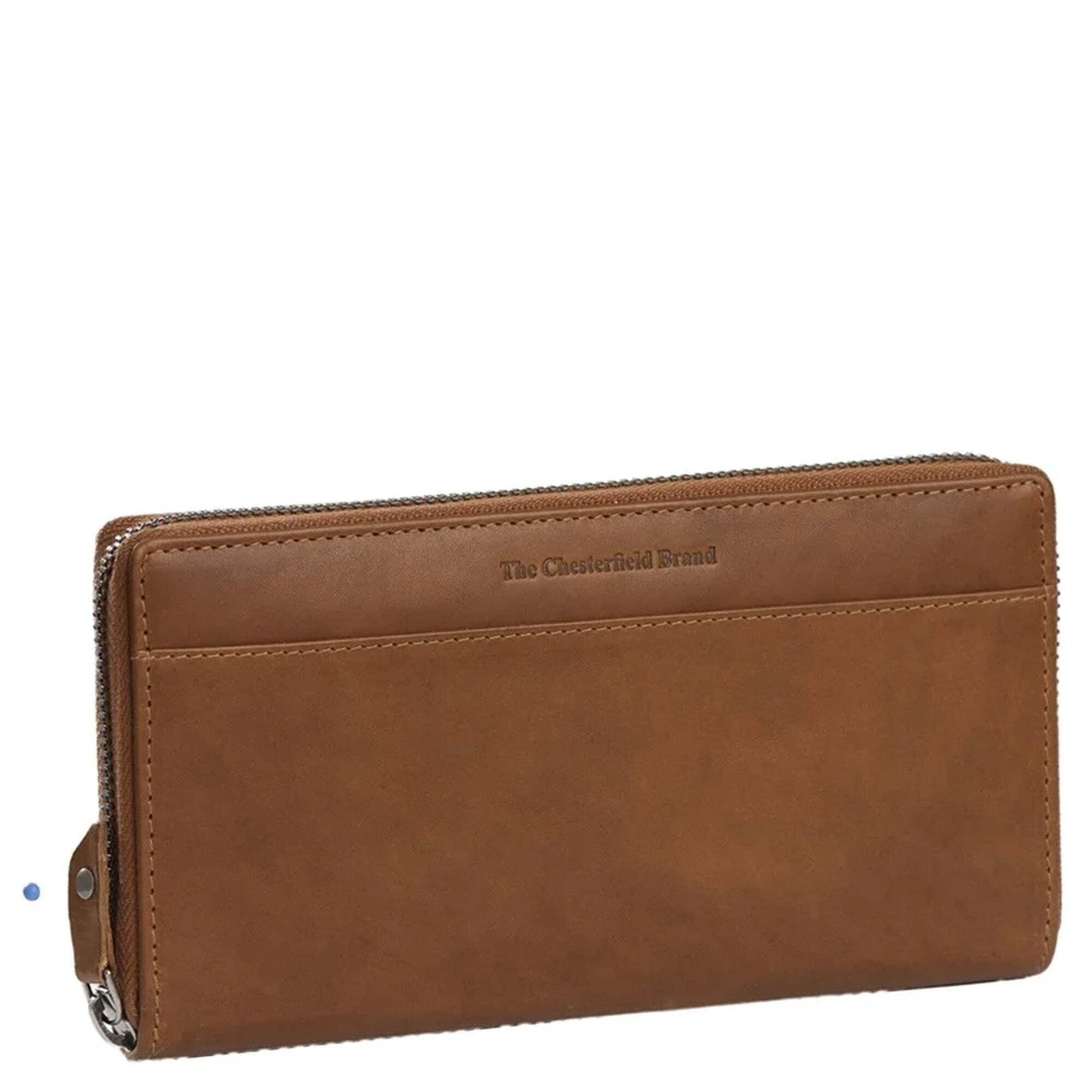 The Chesterfield Brand Wax Pull Up Halle Leder RFID Geldbörse 19 cm, Cognac, Einheitsgröße, Modern