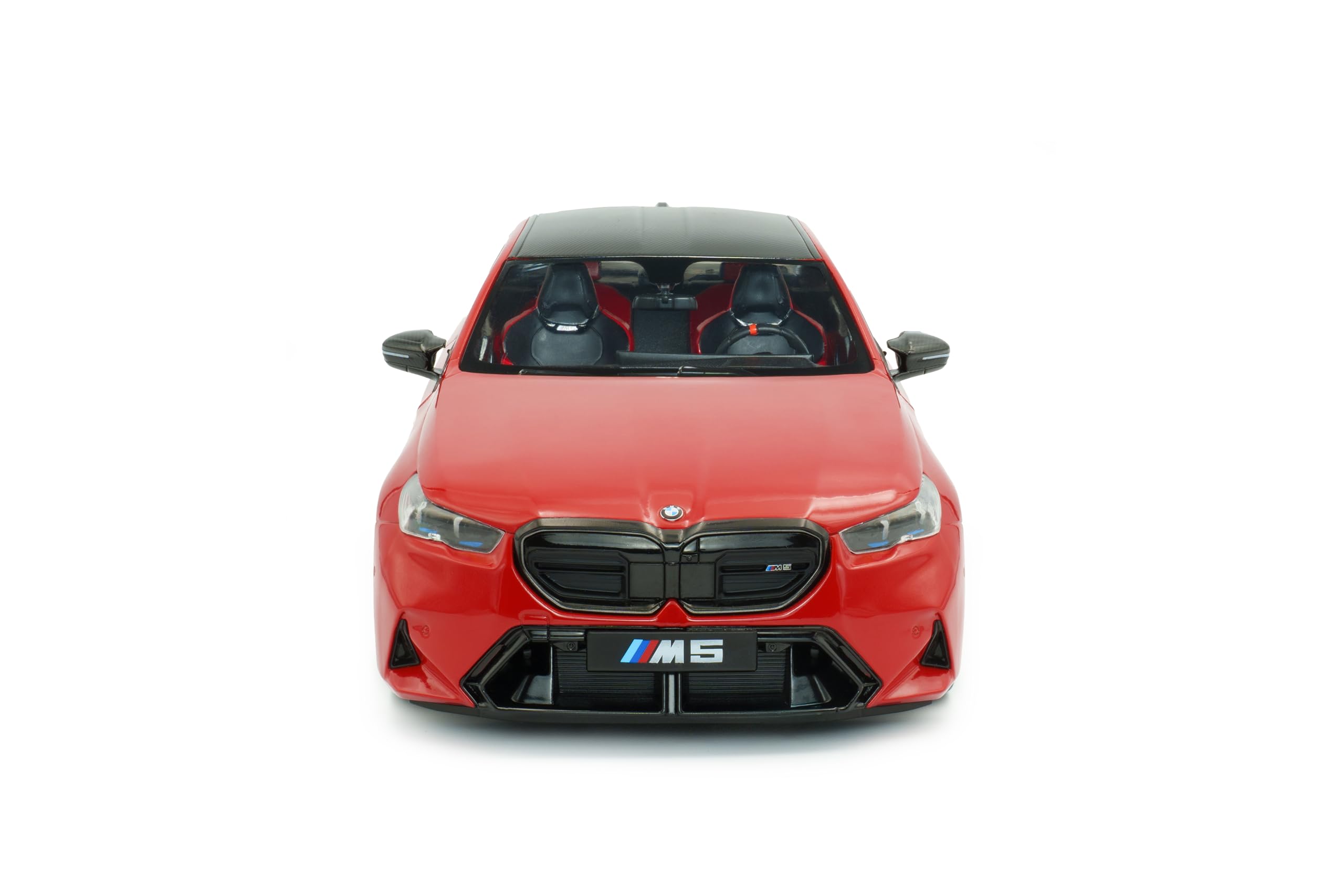 Solido BMW M5 (G90) 2025 - Berline d'affaires Sportive, Accents Noirs, Jantes contrastées, Voiture Miniature Diecast, Rouge feu, 1:18