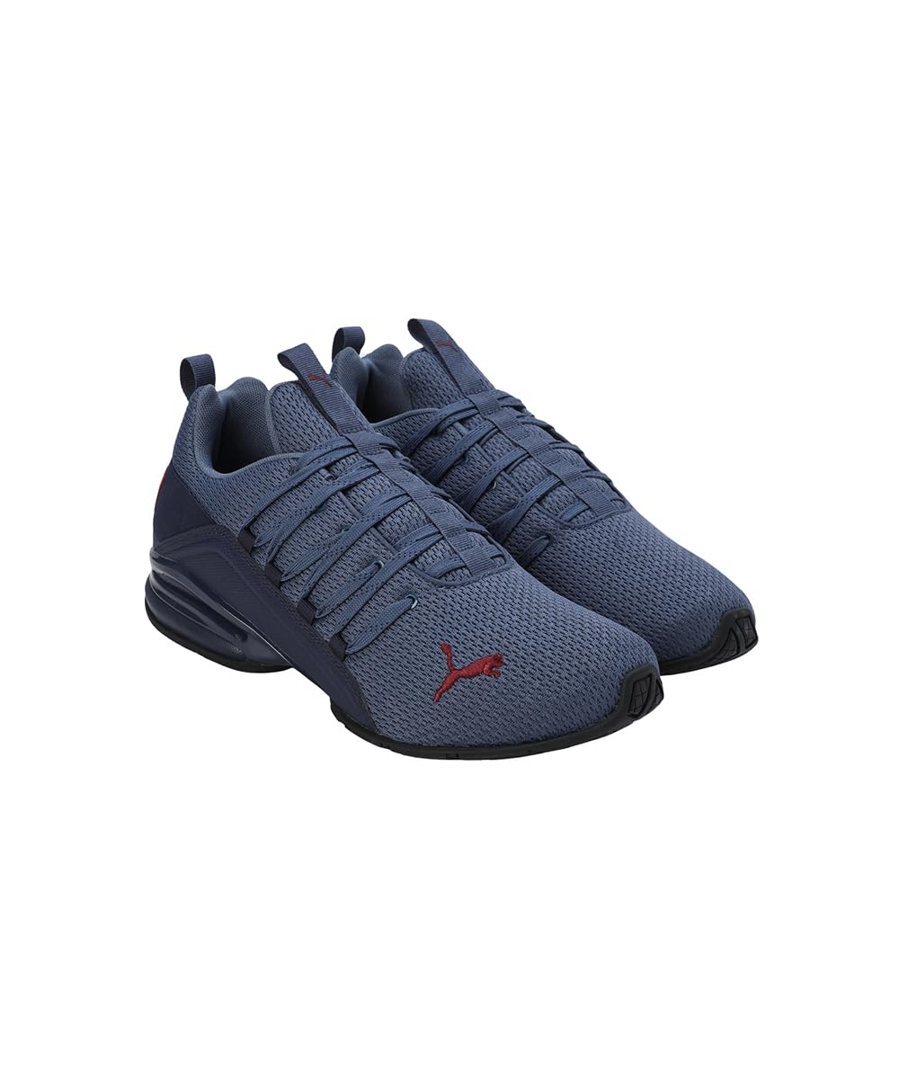 PUMA Chaussures de Running Axelion Refresh Homme 43, Navy Inky Blue Dark Jasper Red