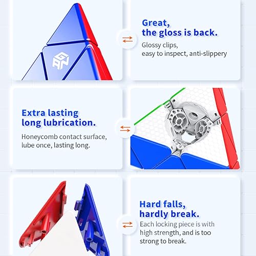 Miniatura 6 de GAN Pirámide 36 imanes de velocidad cubo sin etiqueta 3x3 magnético triangular cubo (versión estándar)