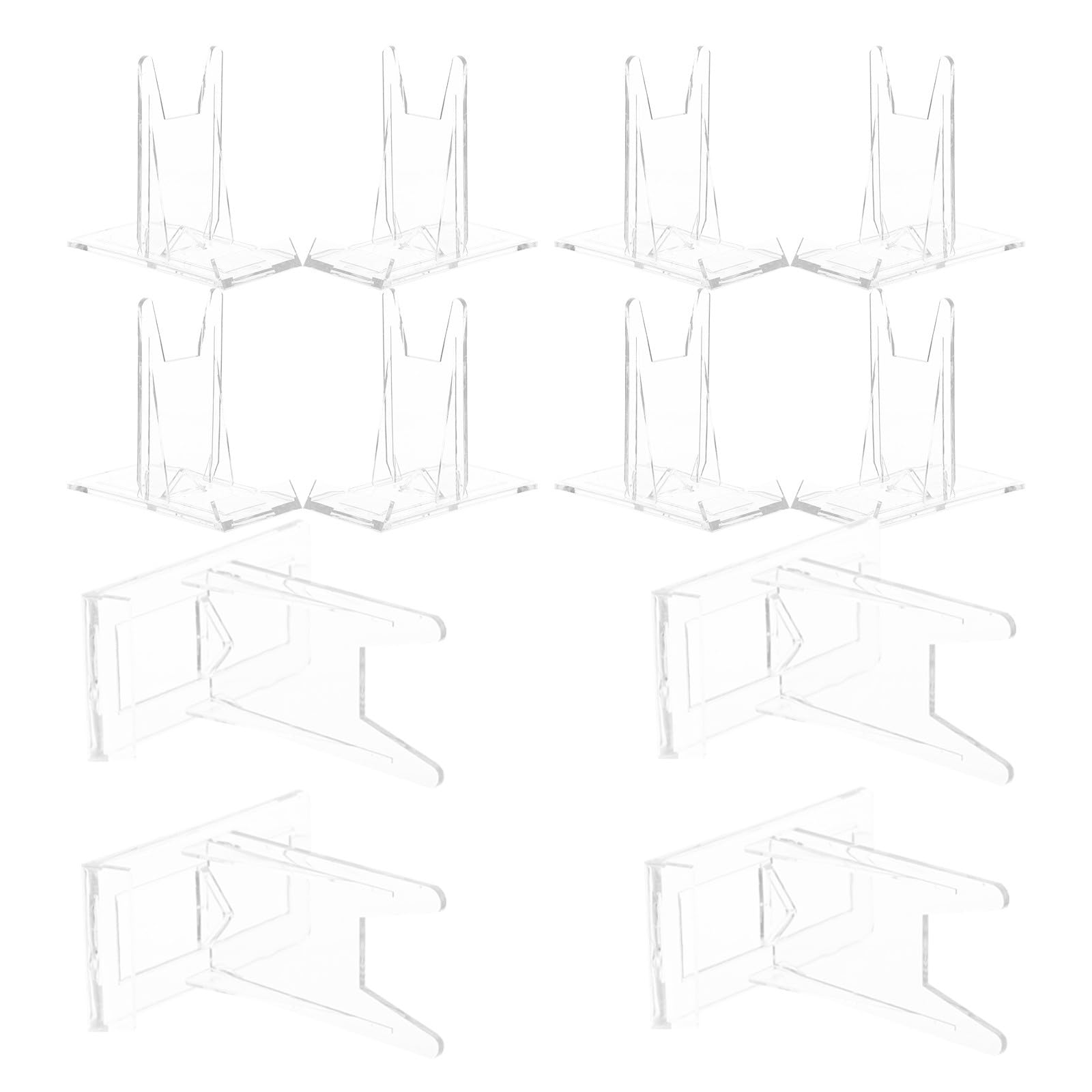 Présentoirs transparents réglables Toyvian pour photos et assiettes de maison