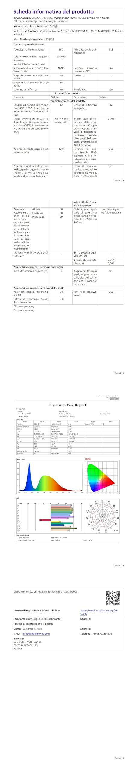 Barre LED 12V DoRight - 4 Pezzi, 12W, 6000K Bianco Freddo, Per Camper E Barche - Foto 9