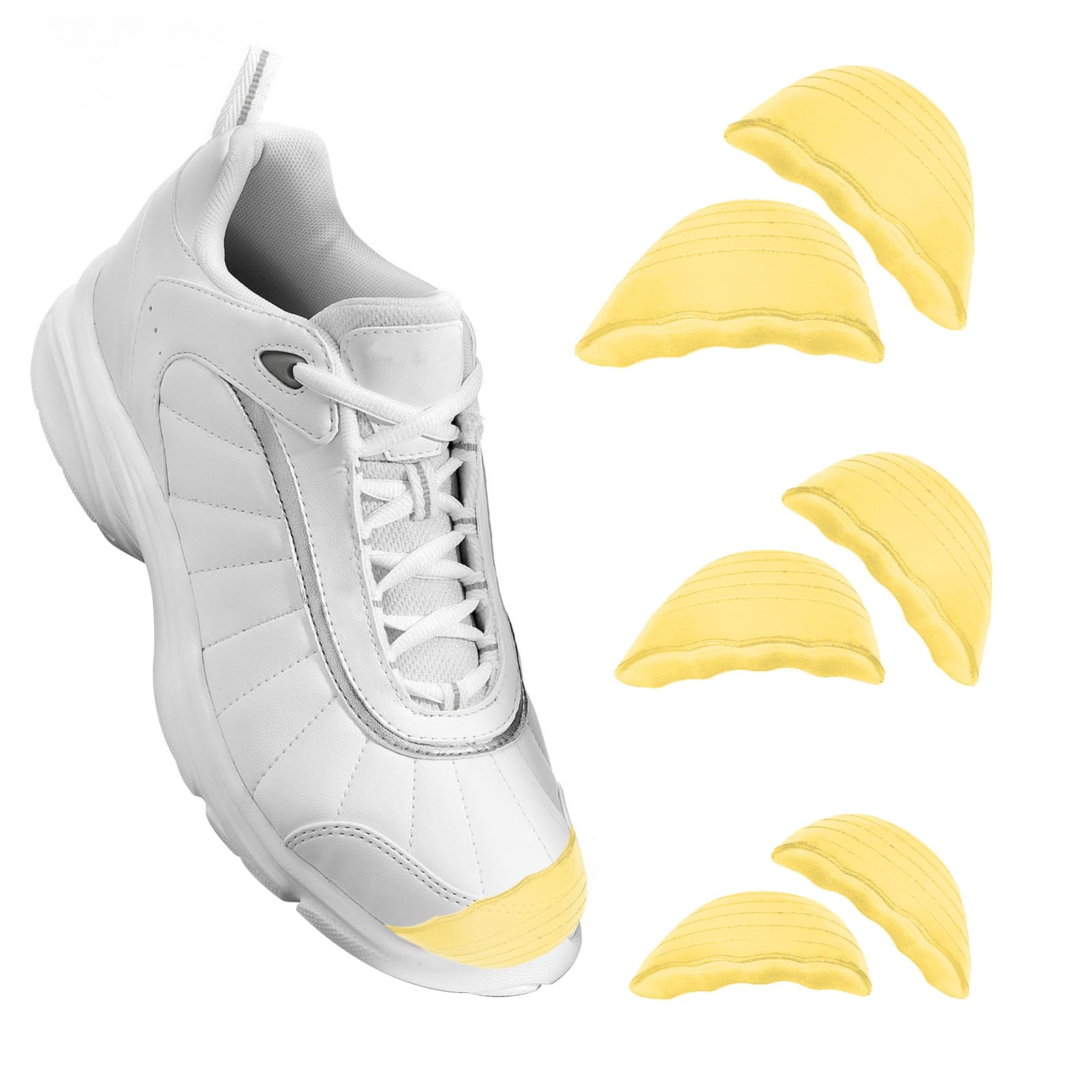 UamGlsob 3 Pairs Shoe Filler Inserts, Toe Cushion Inserts That Make Shoes Fit, Half-Size Insoles Adjust Too Big Shoes for Sneakers, Heels, Dress,