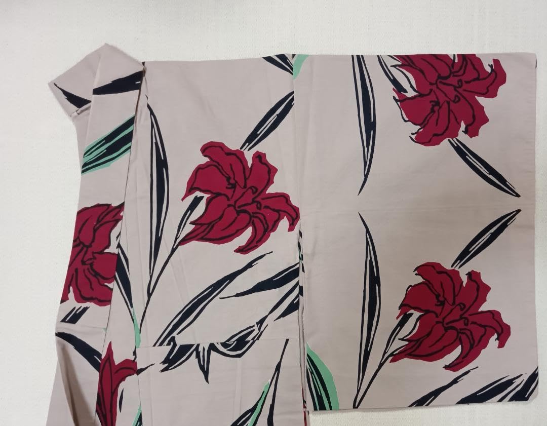 Amazon.co.jp: お仕立て浴衣 単品 製 情熱的な百合 身丈 163㎝ 裄 62  