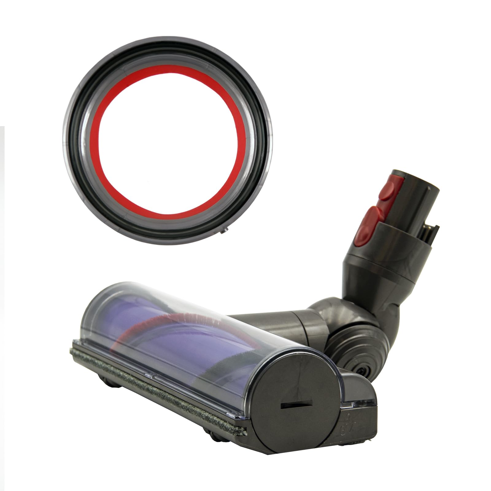 Dust Bin Bucket Top Fixed Sealing Ring, Direct Drive Brush Head Replacement for Dyson V10 SV12