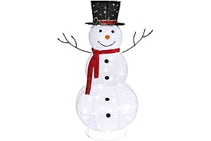 VINGLI 4-Feet Snowman Outdoor Christmas Decorations with 90 LED Lights