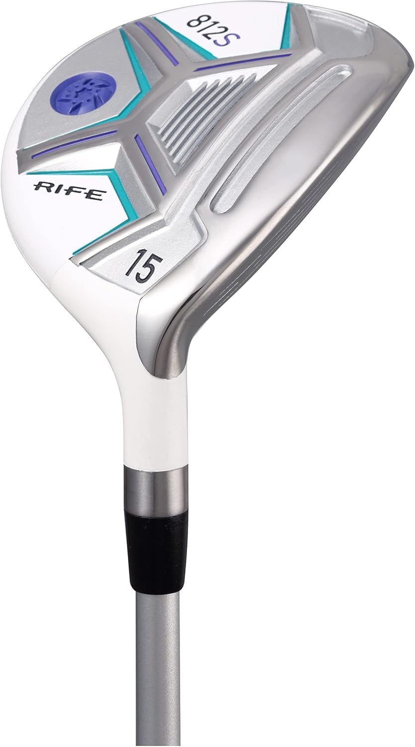 Women's Rife 812s Offset Golf 15 Wood Golf Club, Right Handed Premium Ultra Forgiving Ladies Flex Graphite Shaft with Tour Velvet Grip