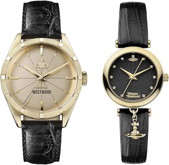 Amazon ヴィヴィアン ウエストウッド 収納box メンズ レディース ペアウォッチ 40mm 32mm ゴールド ブラック レザー Vv192gdbkvv108bkbk 腕時計 並行輸入品 腕時計 ファッション 通販