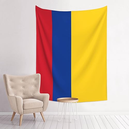 Tapiz con bandera colombiana, tapiz para colgar en la pared, decoración del hogar, manta de pared, dormitorio, sala de estar, dormitorio, 29 x 37
