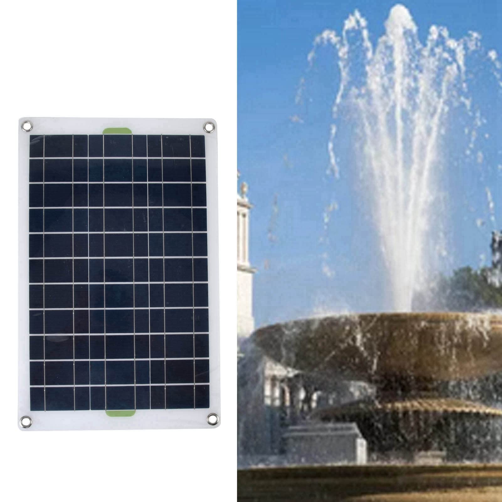 Goshyda Solar-Wasserpumpen-Set, 800 L/h, 12 V, Geräuscharmer Gleichstrom, Umweltfreundlich, Robuste Silikon- und Kunststoff-Solar-Teichpumpe für Garten, Vogelbad, Aquarium, Brunnen