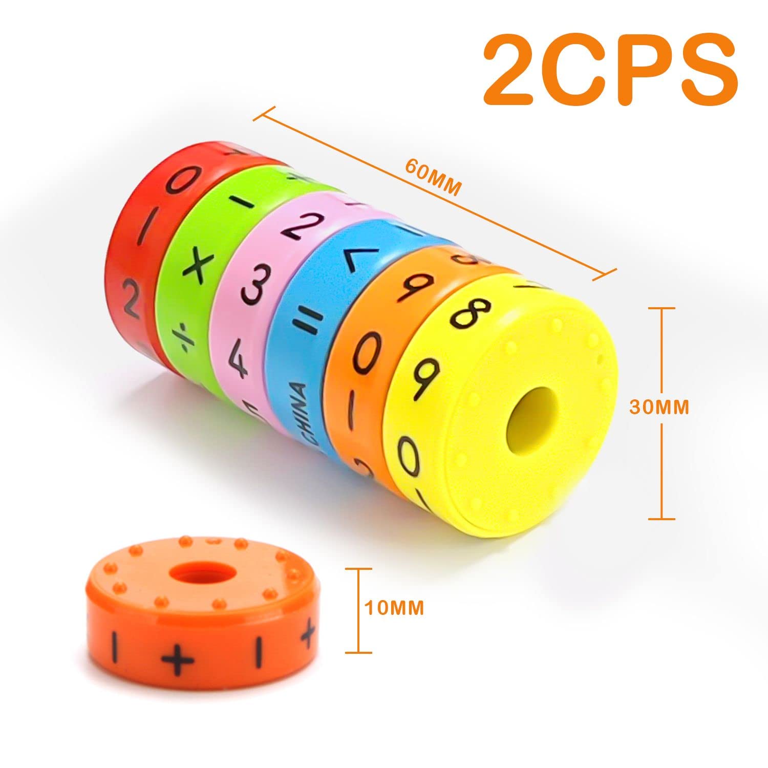 2 giocattoli magnetici per l'apprendimento aritmetico, giocattolo per lo sviluppo del cervello di intelligenza, giocattoli educativi per bambini e bambini.