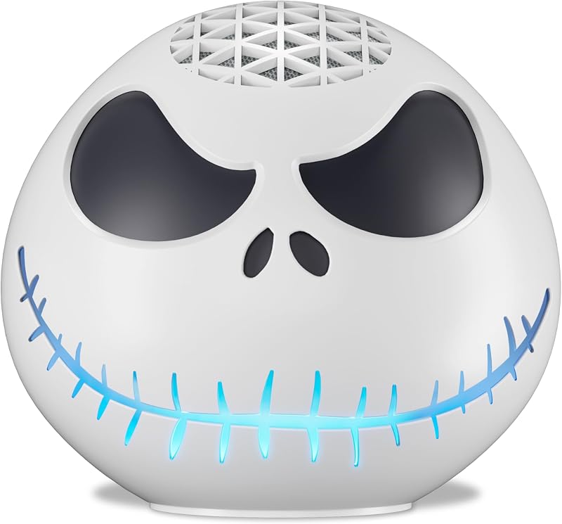 Paquete Echo Dot: incluye Echo Dot (5.ª generación, modelo más nuevo) | Carcasa azul marino profundo y edición limitada de Disney Jack Skellington