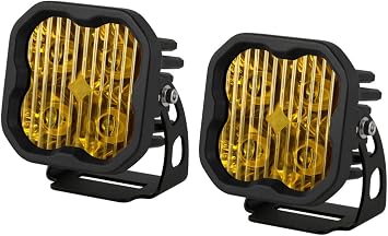 Diode Dynamics SS3 SAE Yellow Pro LED Pod pair, Driving with Amber Backlight