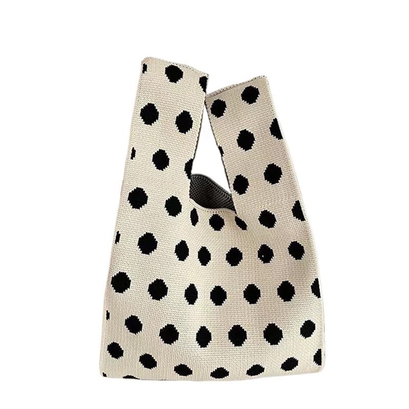 Sacs à main tricotés faits tendance avec maille jacquard souple