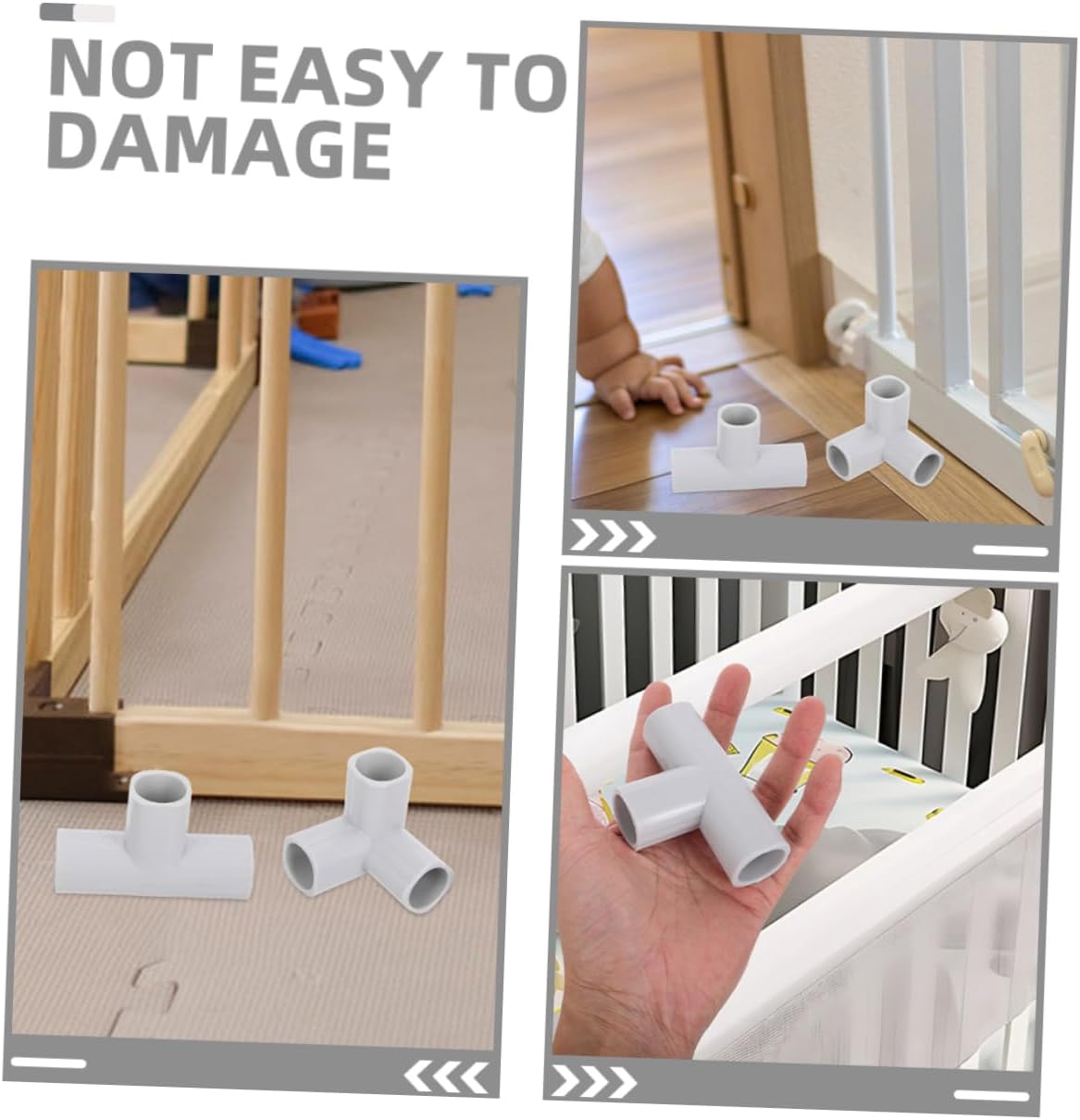 12pcs Playpen Connector for Indoor Safety Fences Durable Pe Pipe Fittings for Playpens Multipurpose Replacement Accessories for Home Garden Use