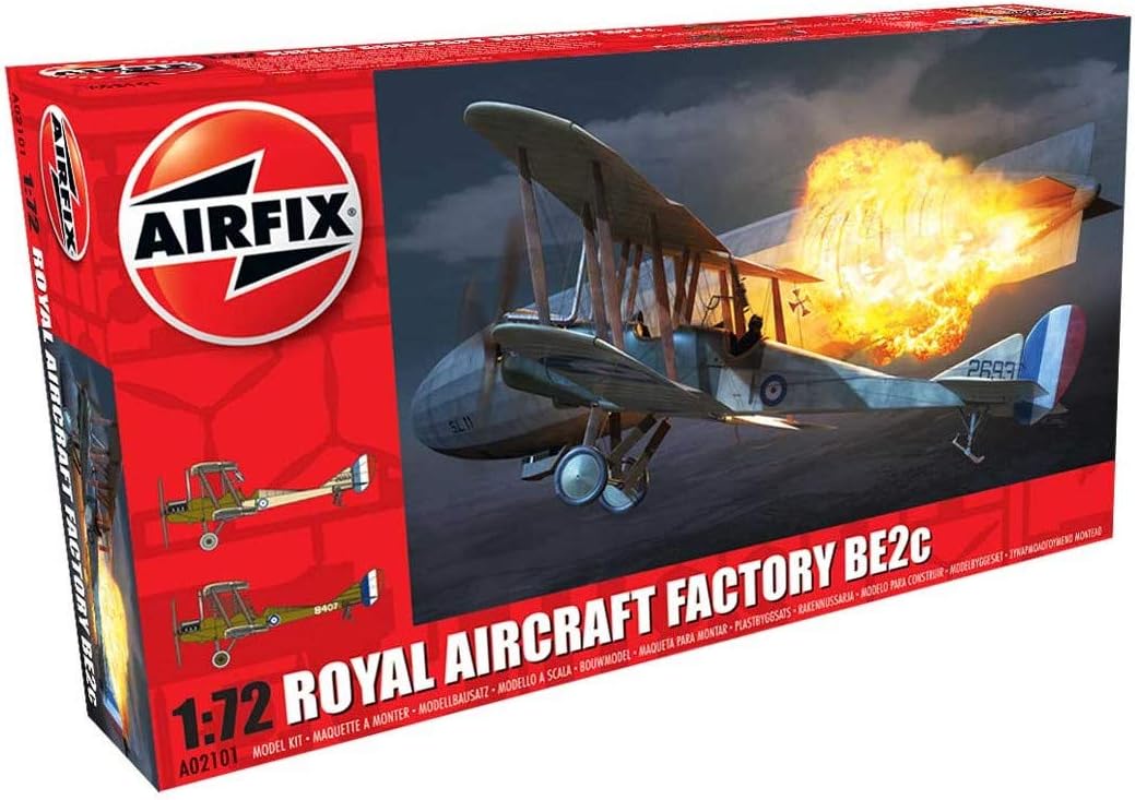 Airfix Royal Aircraft Factory BE2c Night Fighter 1:72 Military Plastic Model Kit