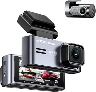 NEXDIGITRON PRIME Plus 4K Dual Channel Dash Camera with in-Built GPS Logger, Real 4K 2160P UHD Front+FHD Rear, IMX415 8MP ... Price In India