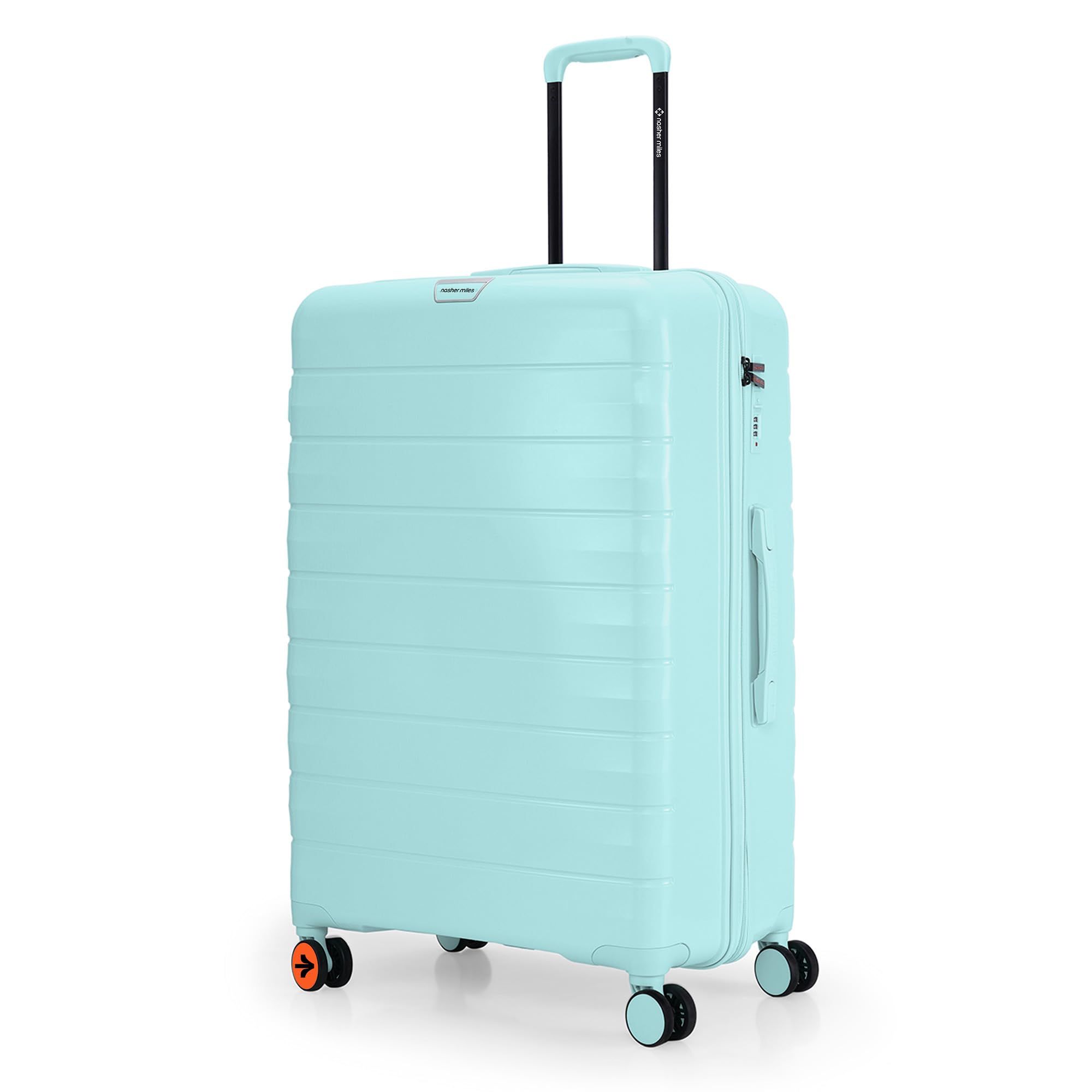 Vienna Hard-Sided Polypropylene Double Spinner Check-in Luggage 28 inch | 75cm | 8 Wheels Large Trolley Bag for Travel | Suitcase (Cool Mint),Green