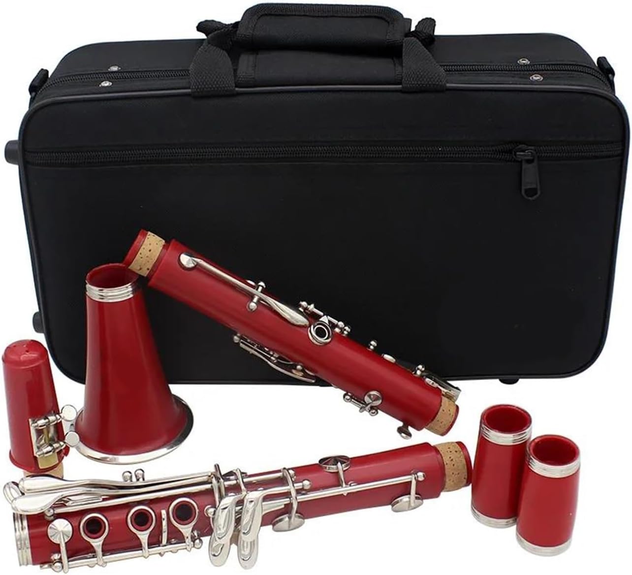 17 key bakelite professional B flat clarinet multiple colors optional with box reed instrument parts Clarinet(WHITE)