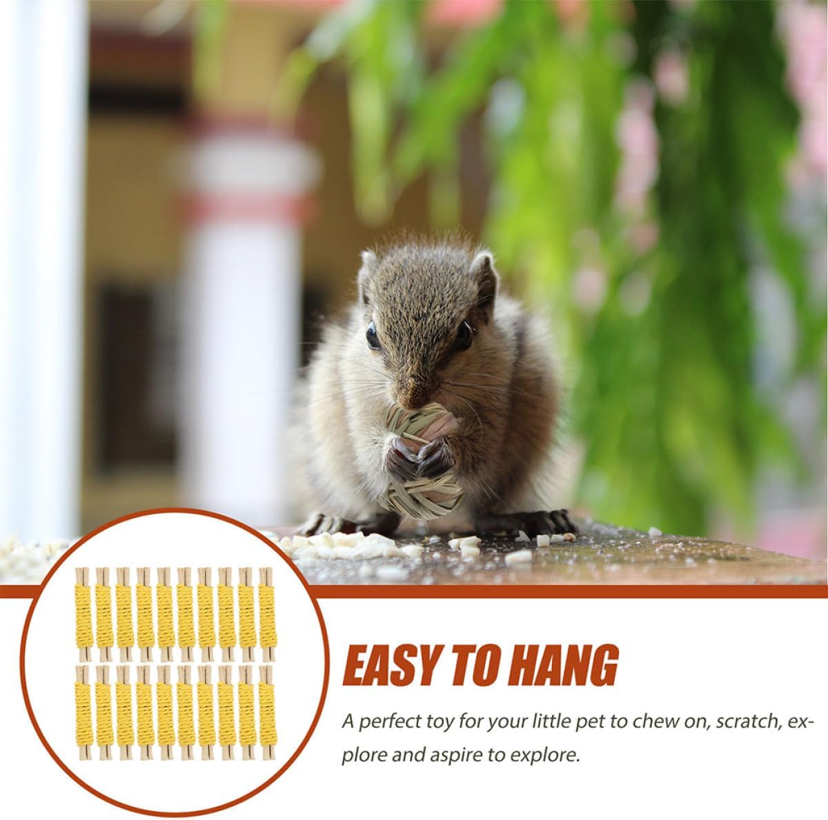20pcs Bunny Chew Hamster Molar Rods Pet Snacks for Rabbits Chinchillas Squirrels Small Animal Chewing Playthings Oral Care Sticks