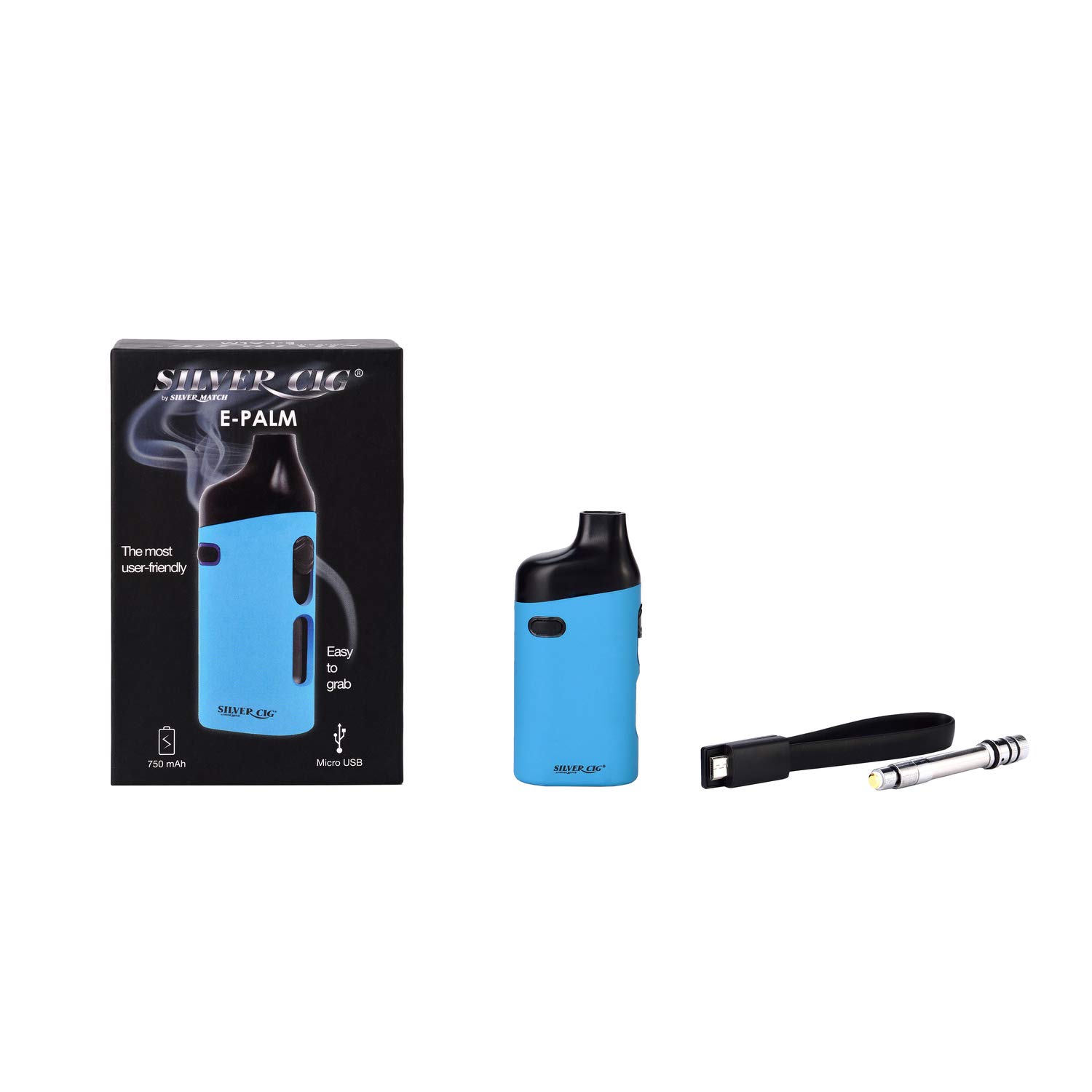 e cigarette e-palm silvercig bleue - Sans nicotine ni tabac : Amazon.fr:  High-Tech
