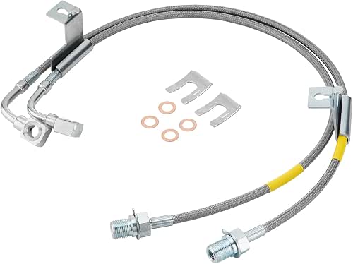 2PCS Front Stainless Steel Brake Lines 89360S Compatible with Chevy