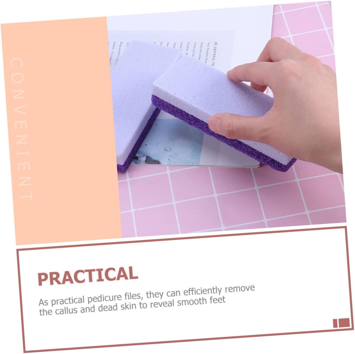 balacoo 25pcs Exfoliating Foot Files for Callus Removal Portable Foot Care Tool Fine Grinding Texture to Clean for Smooth