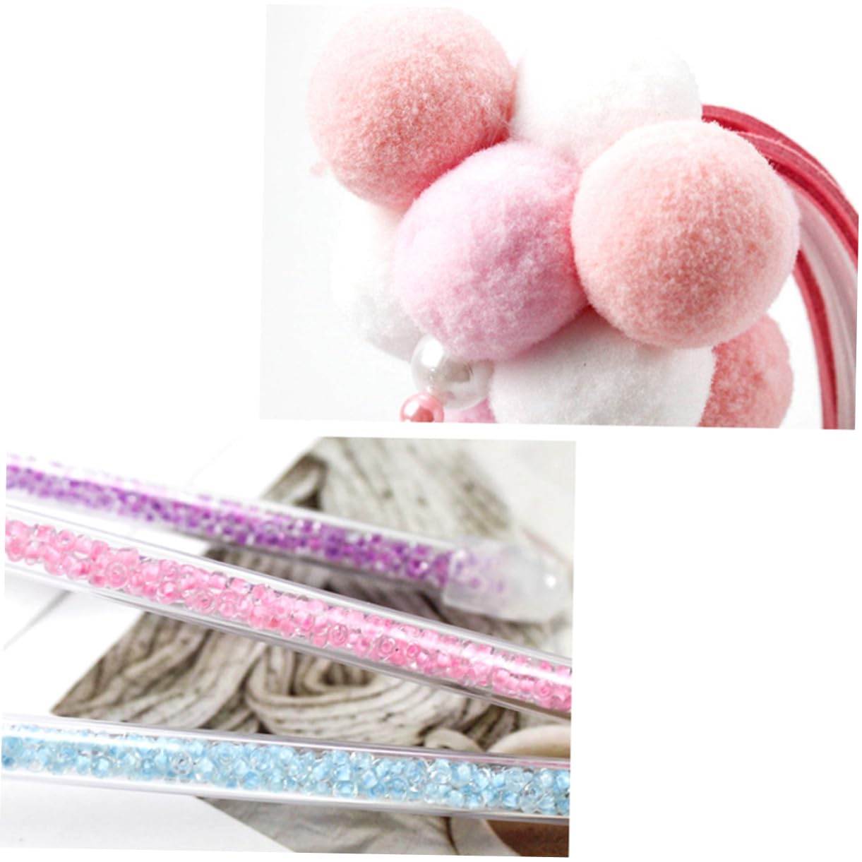 Yardwe 3pièces Interactif pour Chat avec Pompon Et Franges Longues Jouet pour Instinct Naturel De Couleur Aléatoire