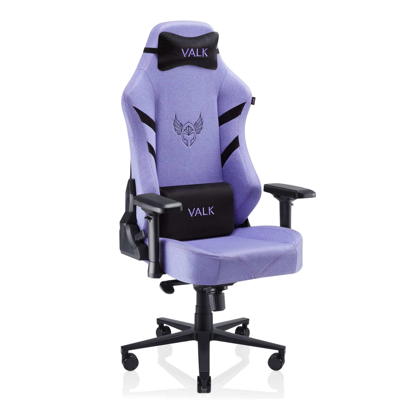 VALK Freya - Silla Gaming Tela Transpirable Ergonomica Profesional, Reclinable 160º, Reposabrazos 4D, Cojines Memory Foam, Silla Gamer Silla Escritorio Oficina, Creada en España (Lila)
