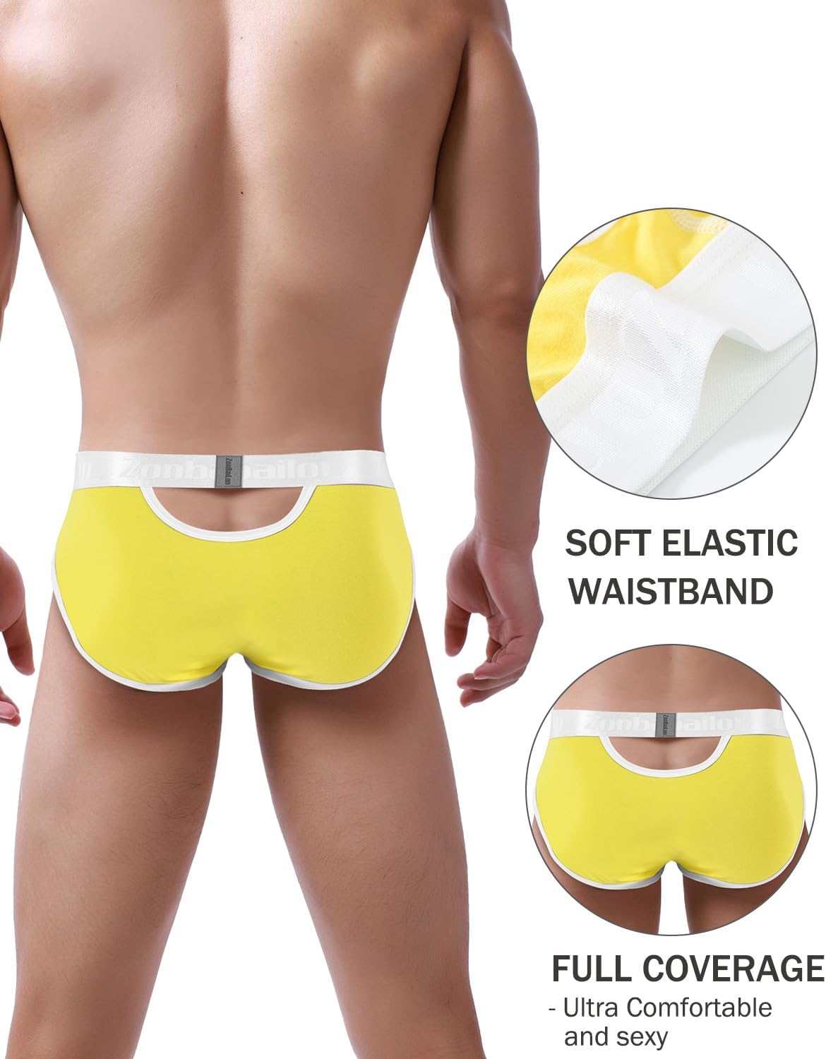 ZONBAILON Mens Underwear Viscose from Bamboo Briefs Sexy Breathable Bulge Pouch Bikini Panties - Image 4