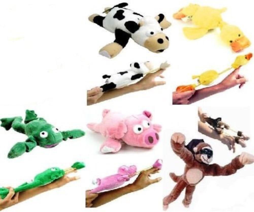 Set of 5 of Slingshot Flingshot Flying Animals with Sound Monkey Pig Cow Duck Frog