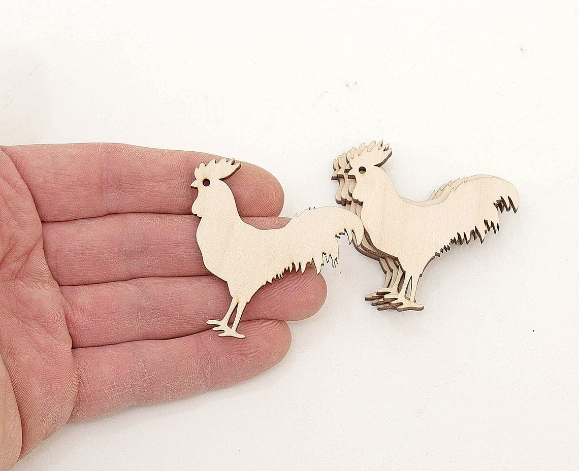 Whittlewud Pack of 10 Pcs Wooden Cock Cutouts Art and Craft Projects Thickness 3mm (B09CM7ZZQH) Amazon Price History, Amazon Price Tracker
