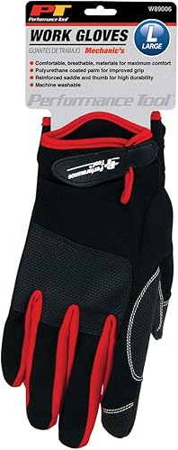 Performance Tool W88998 - Guantes azules pequeños de alta destreza, excelente agarre, ideal para trabajar en automóviles y trabajos al aire libre,