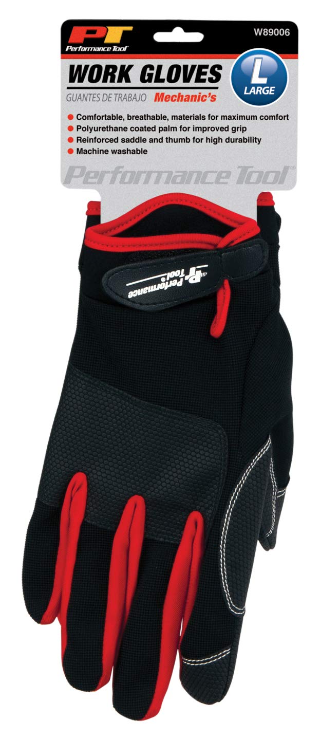 Performance Tool Mechanic's Work Gloves Large - W89006