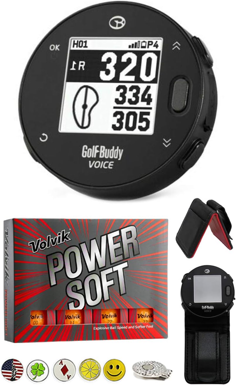 Golf Buddy Voice X Golf GPS/Rangefinder Bundle with 1 Dozen