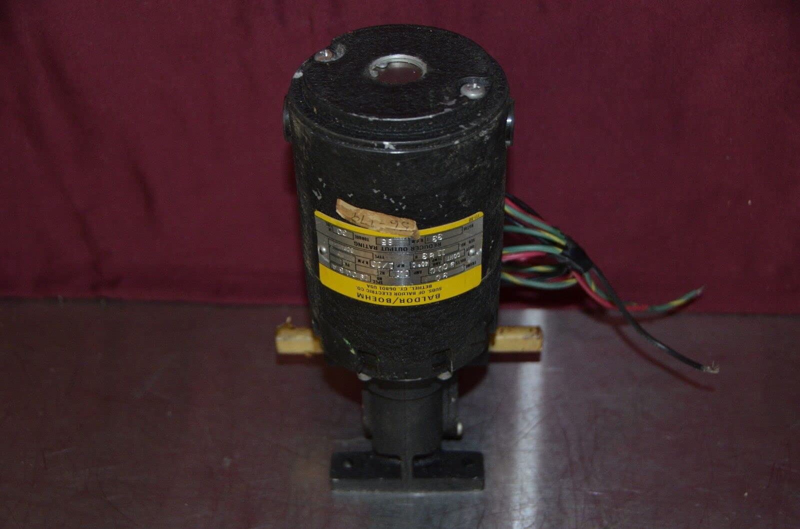 BALDOR Boehm HYPORET Motor & Gear Reducer 1/10 HP 33:1 Ratio 19005A 85 RPM