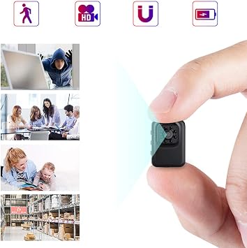 Mini Portable Camera, With Motion Detection Loop Recording Spy Camera Audio Video Recording,Hidden Smart HD Small Camera For Indoor And Outdoor