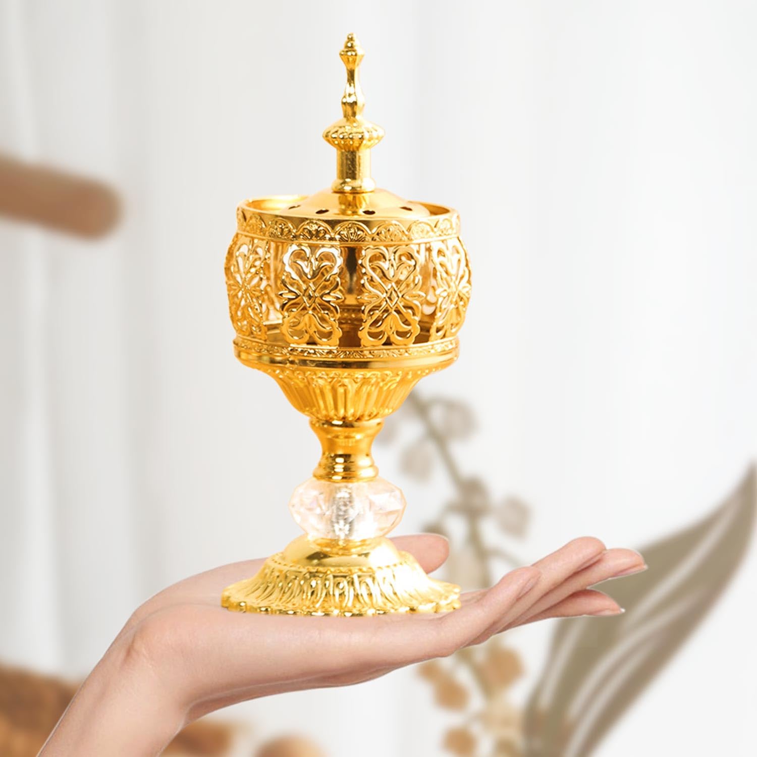 Amazon.com: Xisakaca Gold Incense Burner Holder, Bakhoor