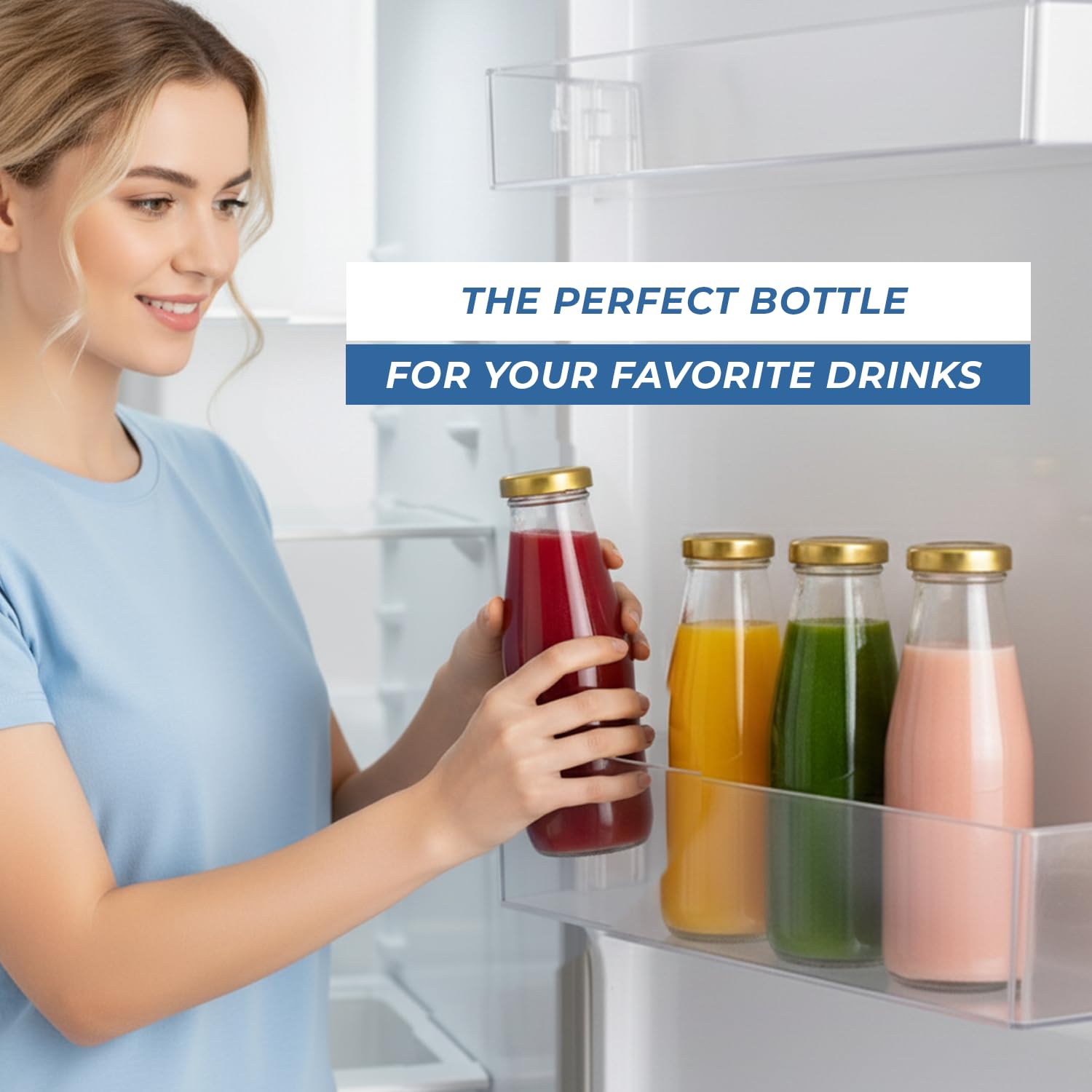 Espirito Rebelde - 20 Botellas de cristal vacías de 750 ml con tapa | Botellas de cristal para jugo, leche, barbacoa, salsas | Ideal para picnics, bodas y fiestas