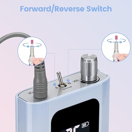 Miniatura 8 de Delanie 35000 RPM Máquina de taladro de uñas profesional taladros de uñas portátiles para uñas acrílicas lima de uñas eléctrica taladro de uñas