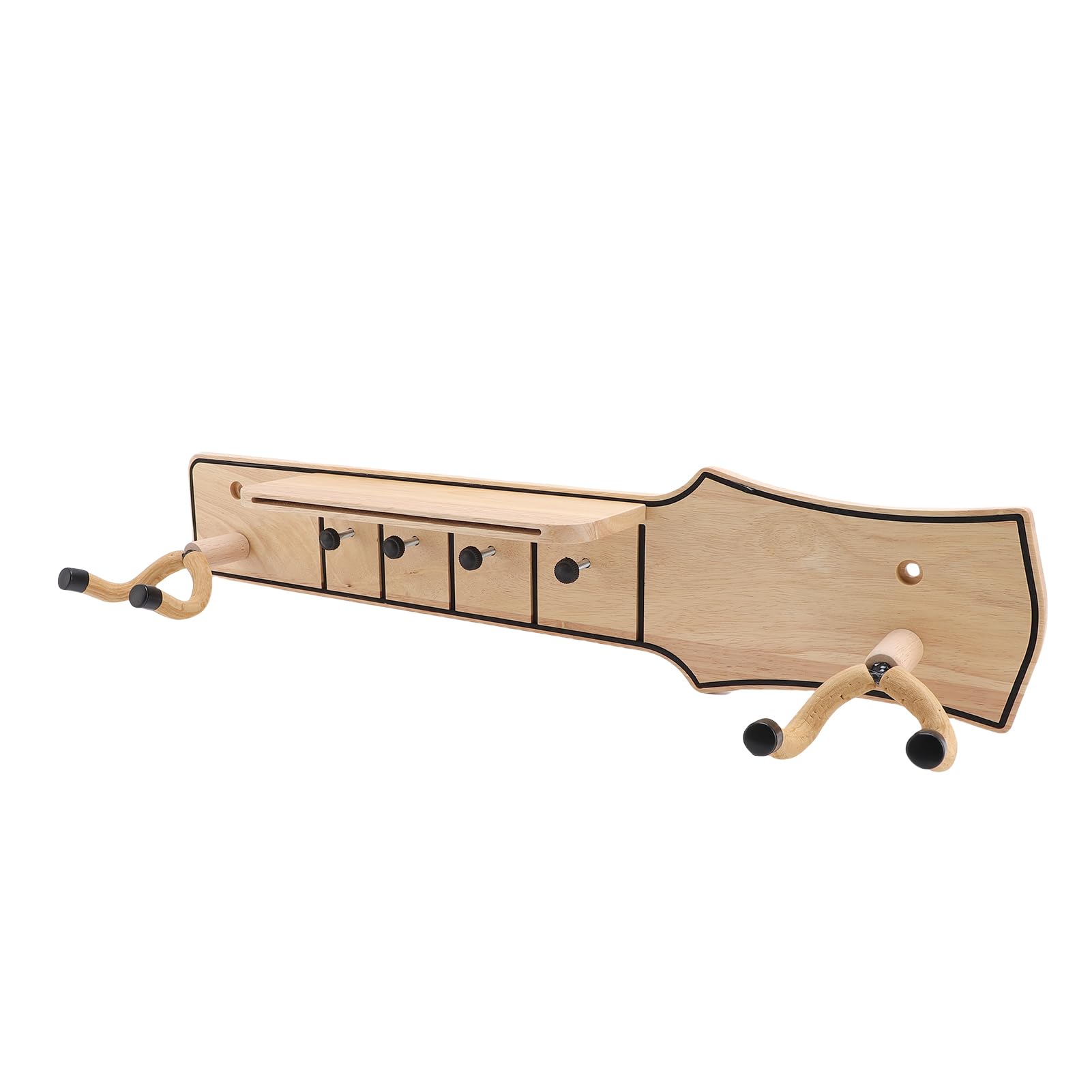 Zunate 2 Piezas Soporte de Pared para Guitarra de Madera Giratorio Estante