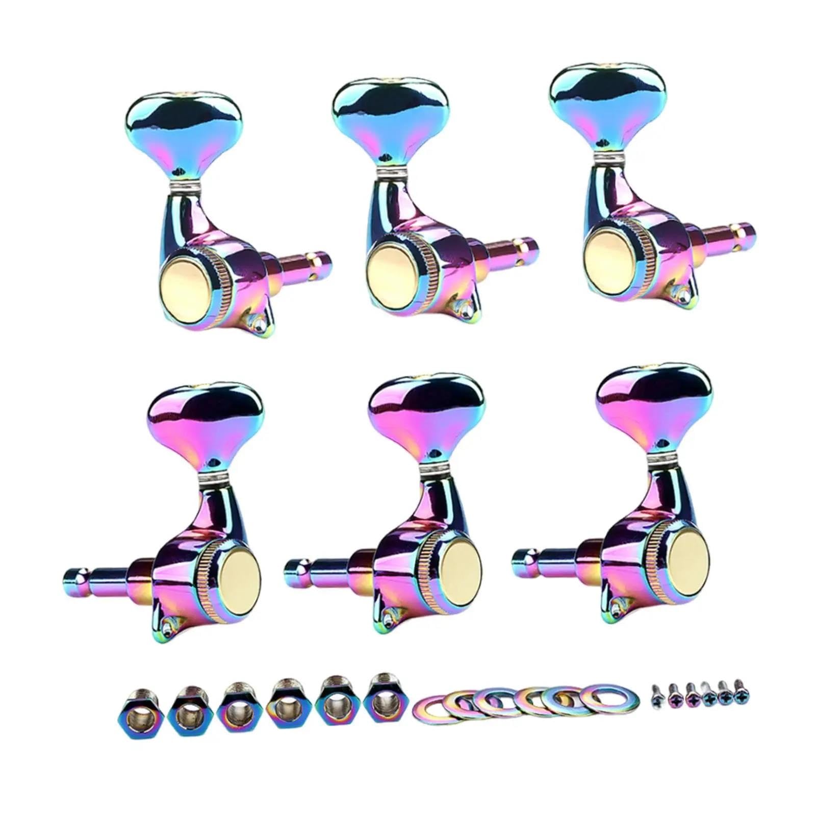 Professionale Tuning Piroli Per Chitarra Il Pulsante Peg 3R3L Colorato Sostituisce Le Manopole Delle Teste Della Macchina Sintonizzatore Per La Musica Folk Chitarra Elettrica