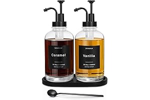 Convenient Clear Pump Bottle Dispenser for Home-Brewed Delights (2 Pack)