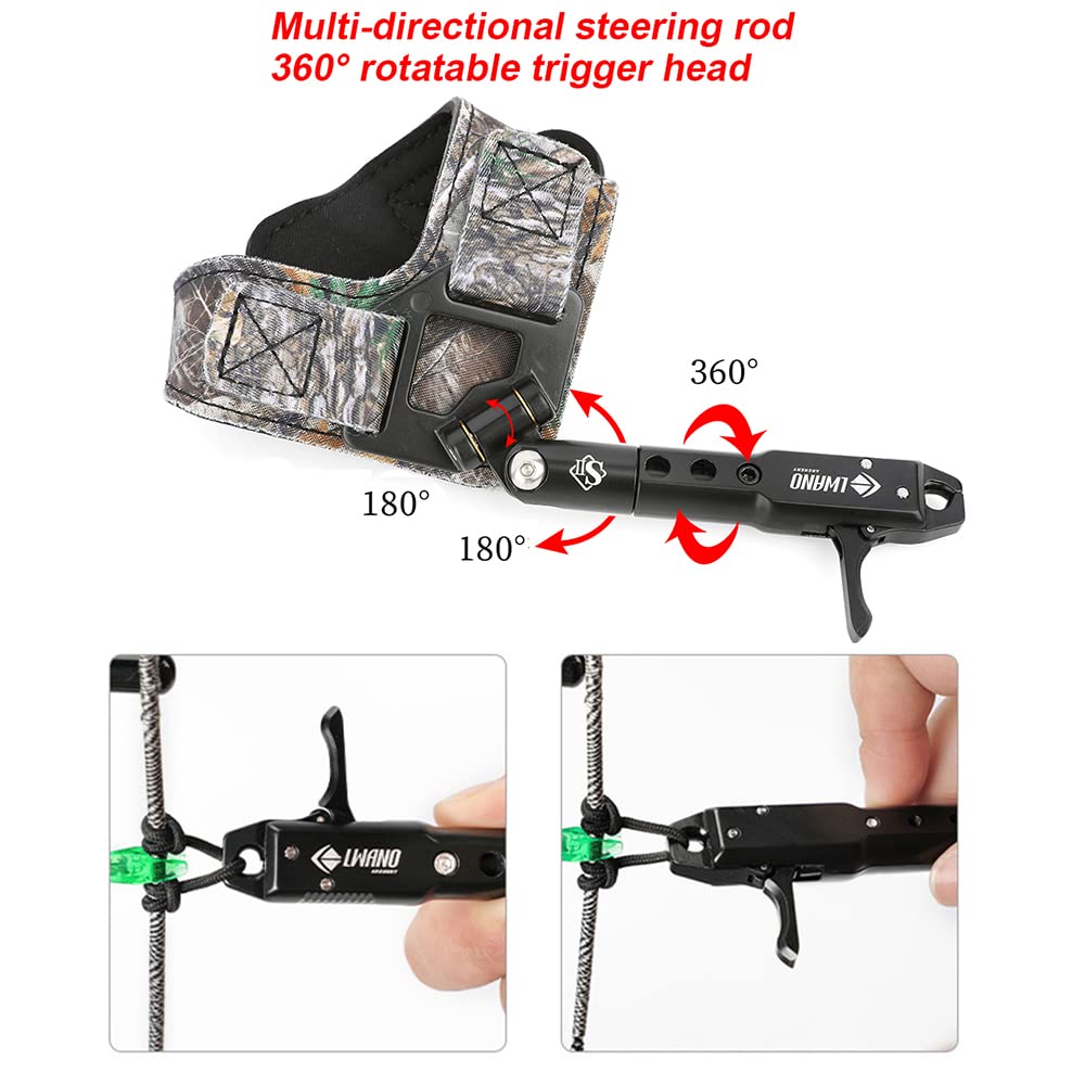 Tir à Arc Décocheur Release Aid d'arc Composé Réglable Aides à la Libération de l'arc à Poulies Caliper Trigger Accessoires de Tir