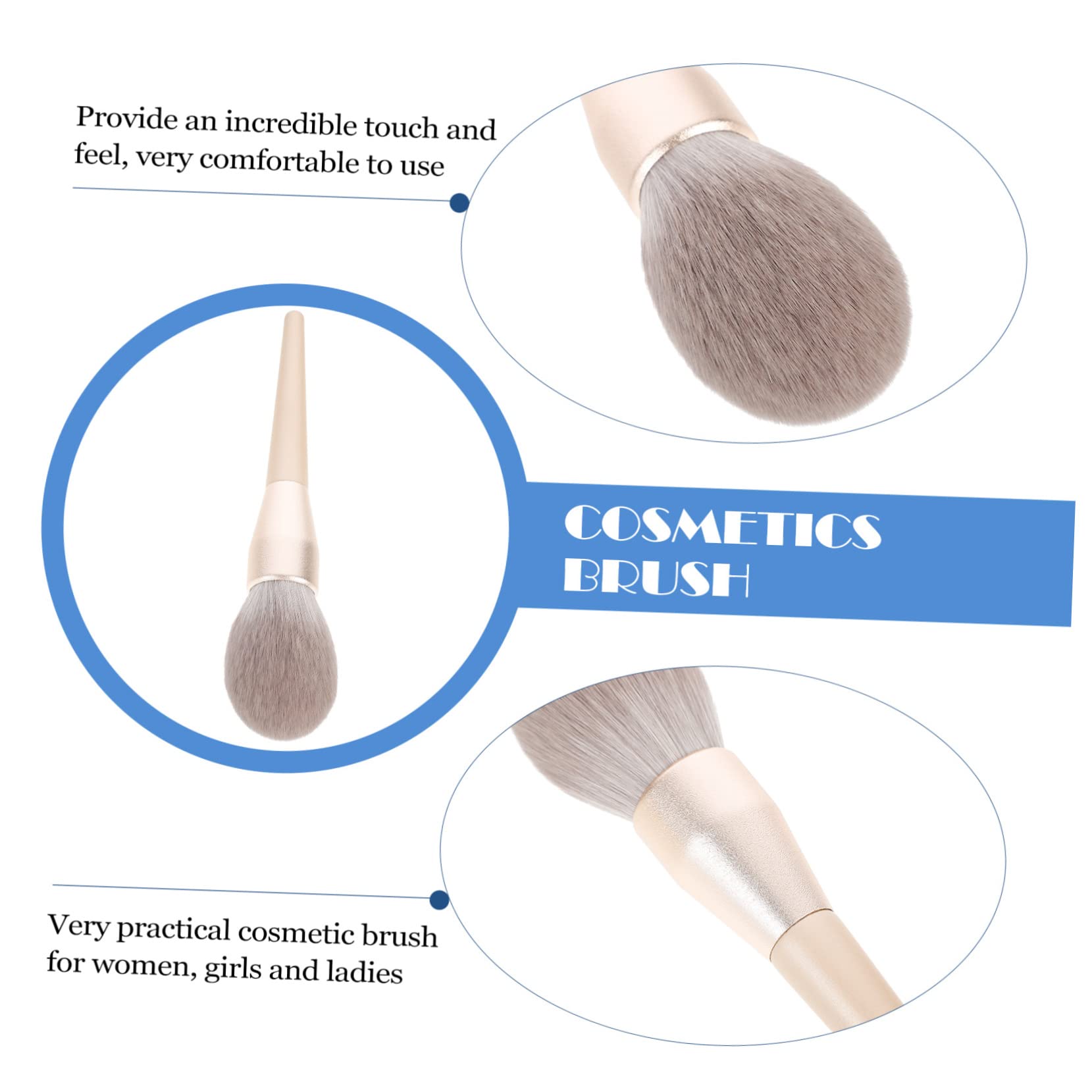 SOESFOUFU Natural Beauty Makeup Brush Fluffy Foundation Brush for Women for Makeup Application