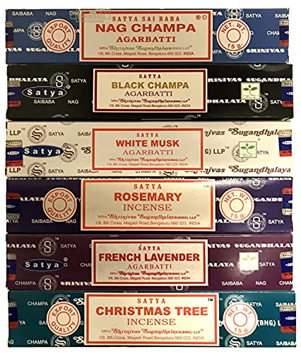 Nag Champa Incense Stick Packs - Assorted Fragrances - Hand Rolled & Non-Toxic - Perfect For Meditation And Relaxation - Home Fragrance Gift Pack - 15G, Set Of 6 Aromas ( Joy Pack ) #TOP21