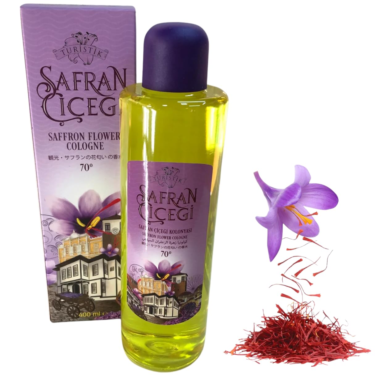 Touristic Saffron Flower Classic Saffron Cologne Touristic Saffron Cicegi Classic Saffron Cologne 400 ml-13 53 fl oz Traditional
