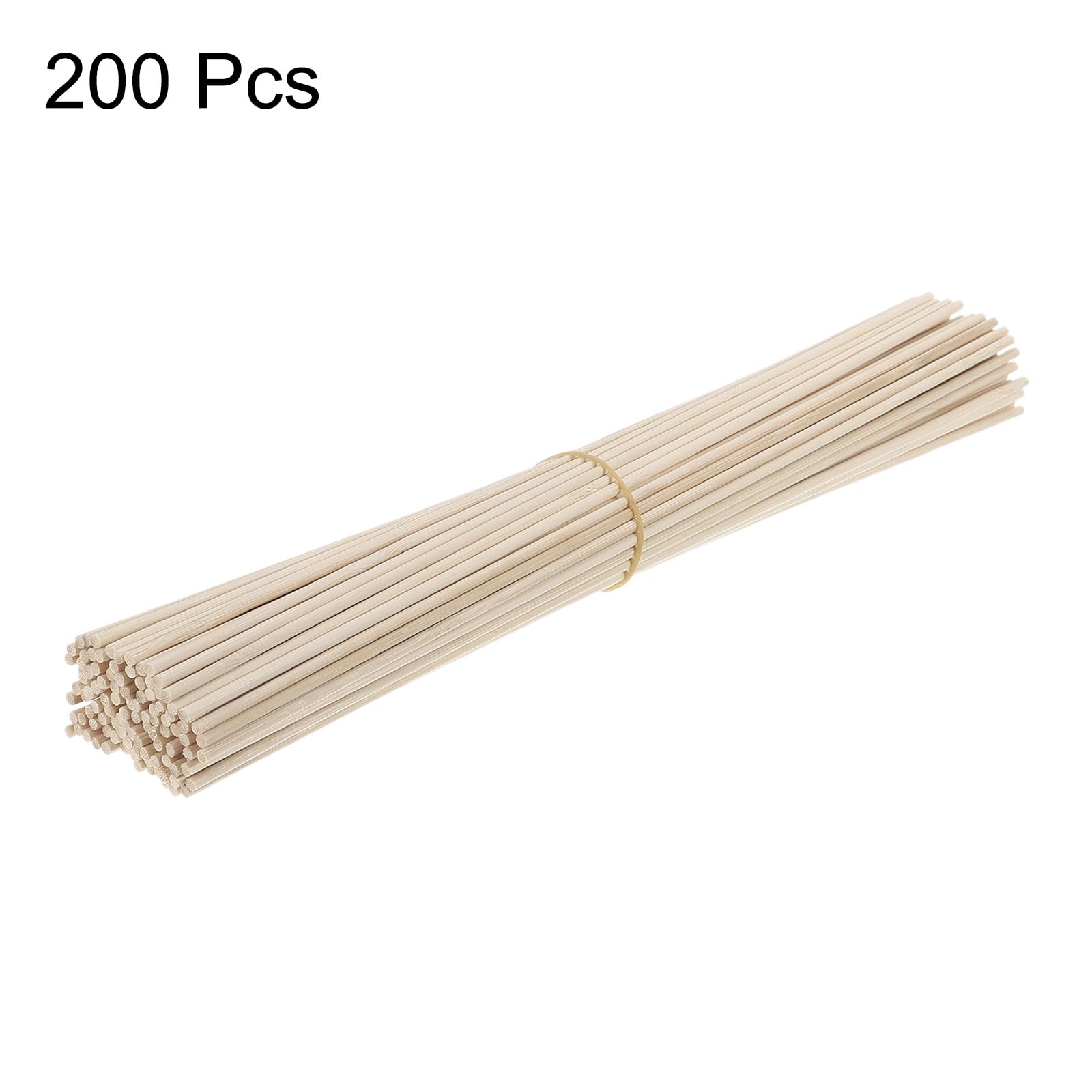 uxcell Wooden Dowel Rods,50cm/20 Round Dowel Rod Wood Sticks,3mm/0.12" Bamboo Stick for Arts Crafts, Photo Booth Props, DIY Building Model,200 Pack - Image 3