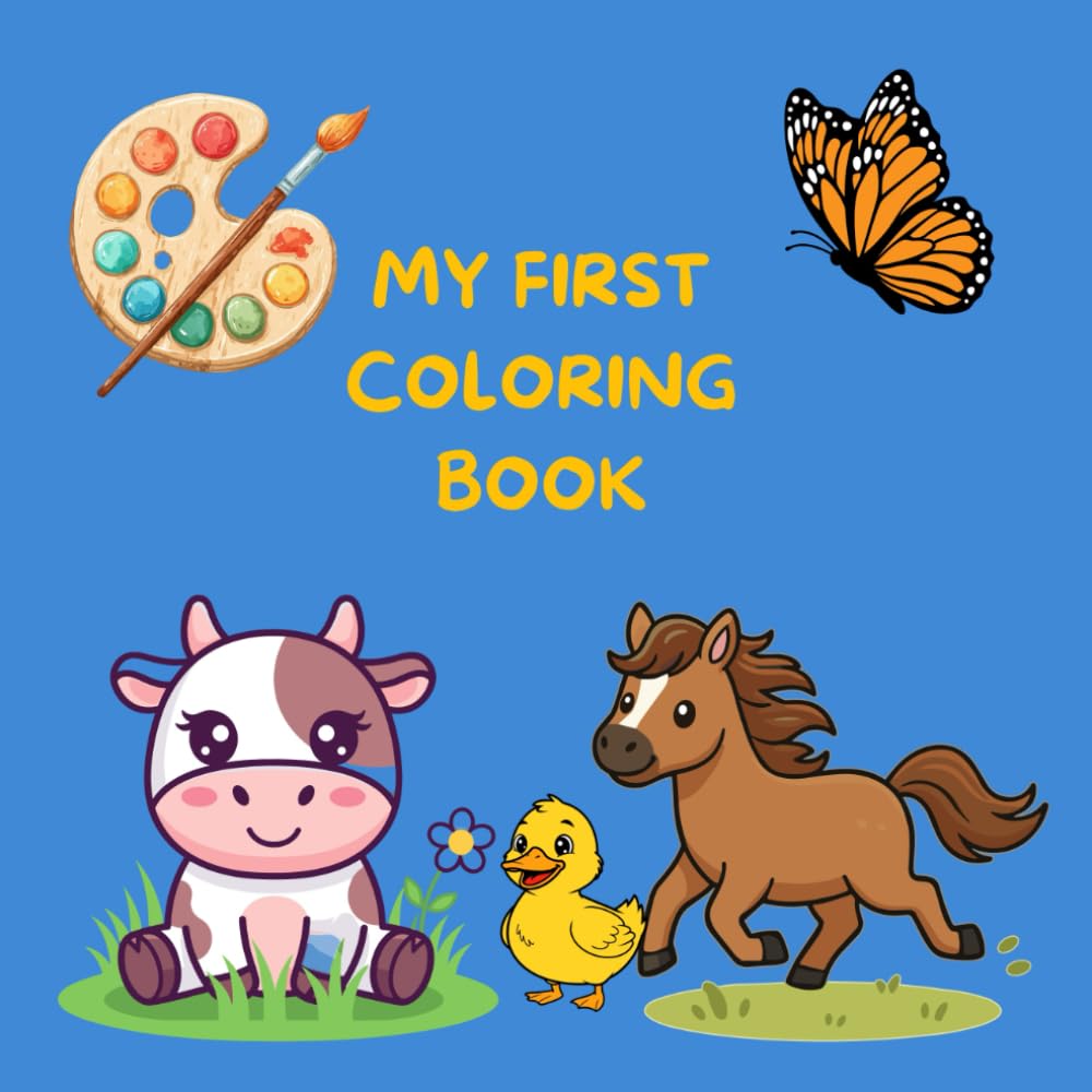 Cute Animals Coloring Book: Educational coloring pages with animals and alphabet for children 3-5.